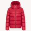 Iridescent down jacket with hood and maxi collar - Image 4