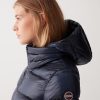 Iridescent down jacket with hood and maxi collar - Image 3