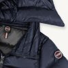Iridescent down jacket with hood and maxi collar - Image 6