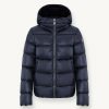 Iridescent down jacket with hood and maxi collar - Image 4