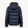 Iridescent down jacket with hood and maxi collar - Image 5