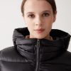 Iridescent down jacket with hood and maxi collar - Image 3