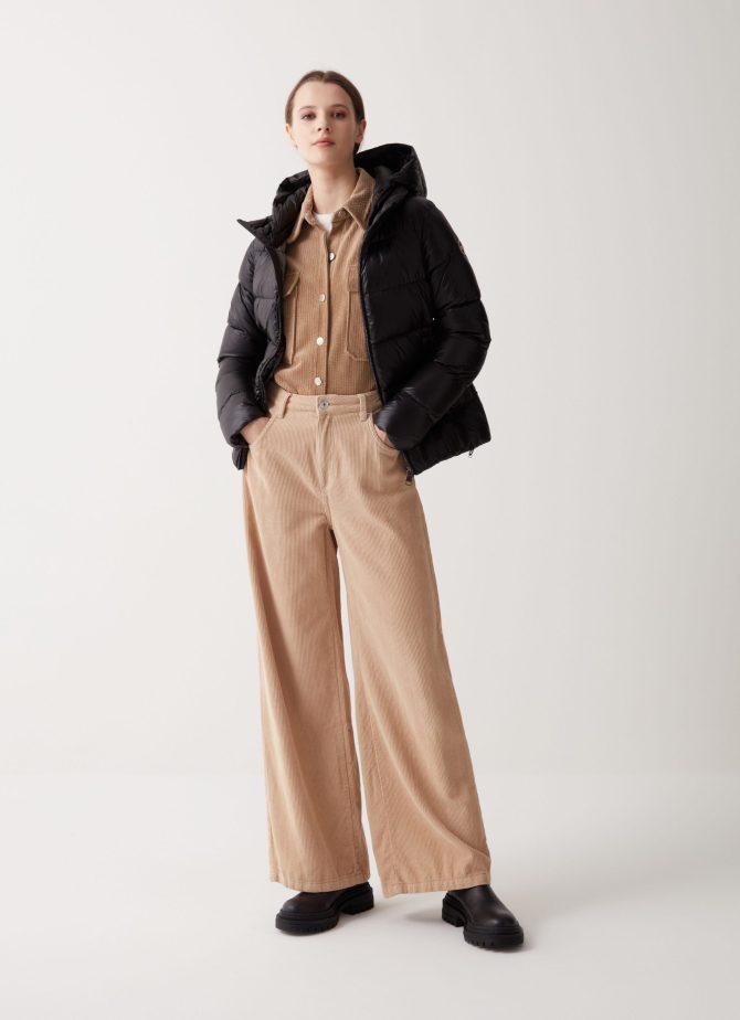 Iridescent down jacket with hood and maxi collar - Image 2