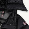 Iridescent down jacket with hood and maxi collar - Image 6