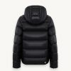 Iridescent down jacket with hood and maxi collar - Image 5