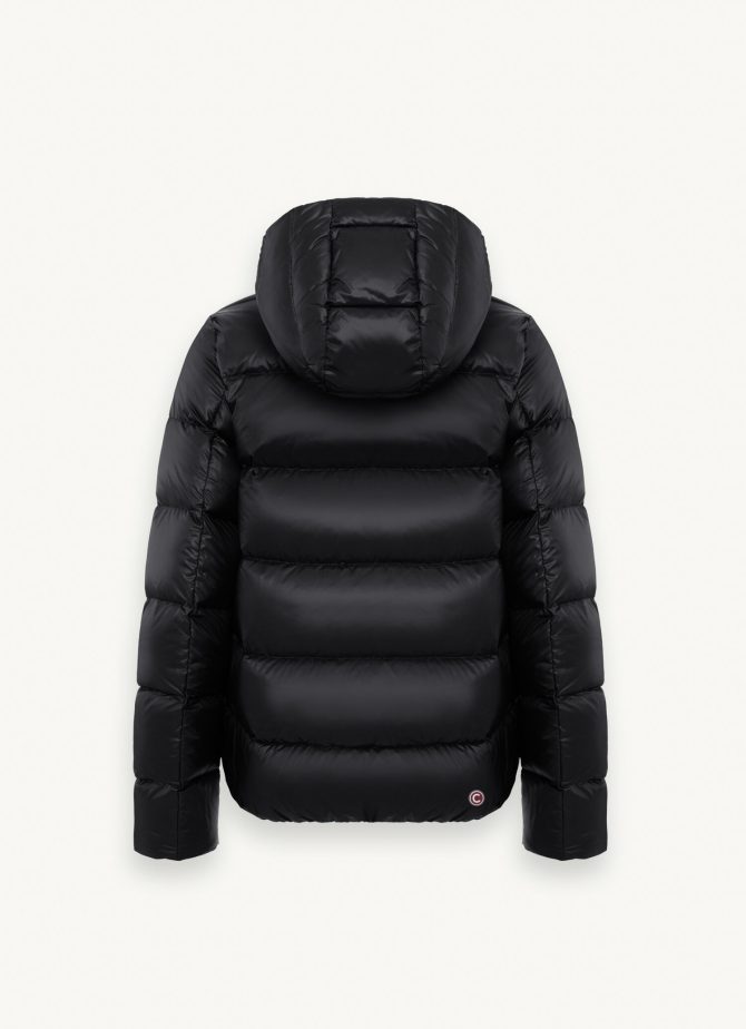 Iridescent down jacket with hood and maxi collar - Image 5