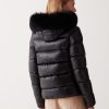 Iridescent down jacket with real fur hood - Image 3