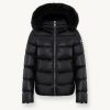 Iridescent down jacket with real fur hood - Image 4