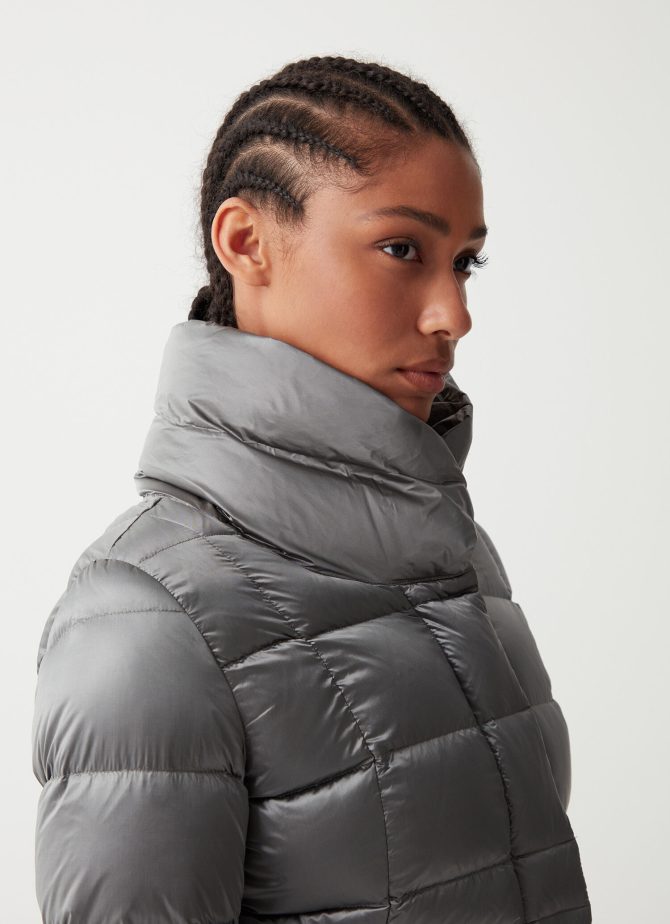 Iridescent down jacket with side opening - Image 3