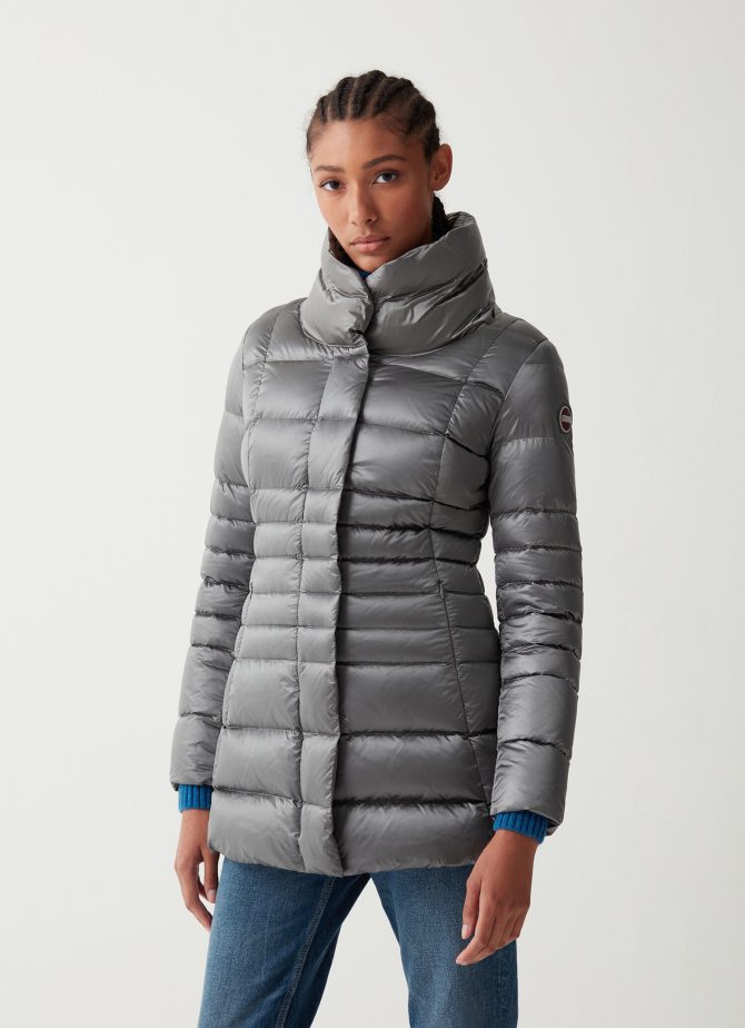 Iridescent down jacket with side opening - Image 2