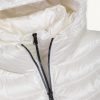 Long iridescent down jacket with bib - Image 6