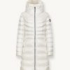 Long iridescent down jacket with bib - Image 4