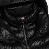 Long iridescent down jacket with bib - Image 6