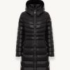 Long iridescent down jacket with bib - Image 4
