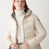 Long iridescent down jacket with fixed hood - Image 2