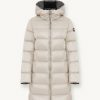 Long iridescent down jacket with fixed hood - Image 4