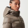 Long iridescent down jacket with fixed hood - Image 3
