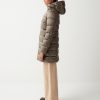 Long iridescent down jacket with fixed hood - Image 2