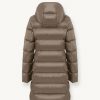 Long iridescent down jacket with fixed hood - Image 5