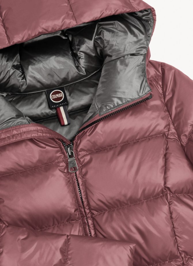 Long iridescent down jacket with fixed hood - Image 6