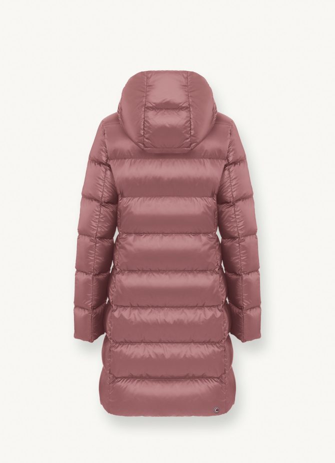 Long iridescent down jacket with fixed hood - Image 5