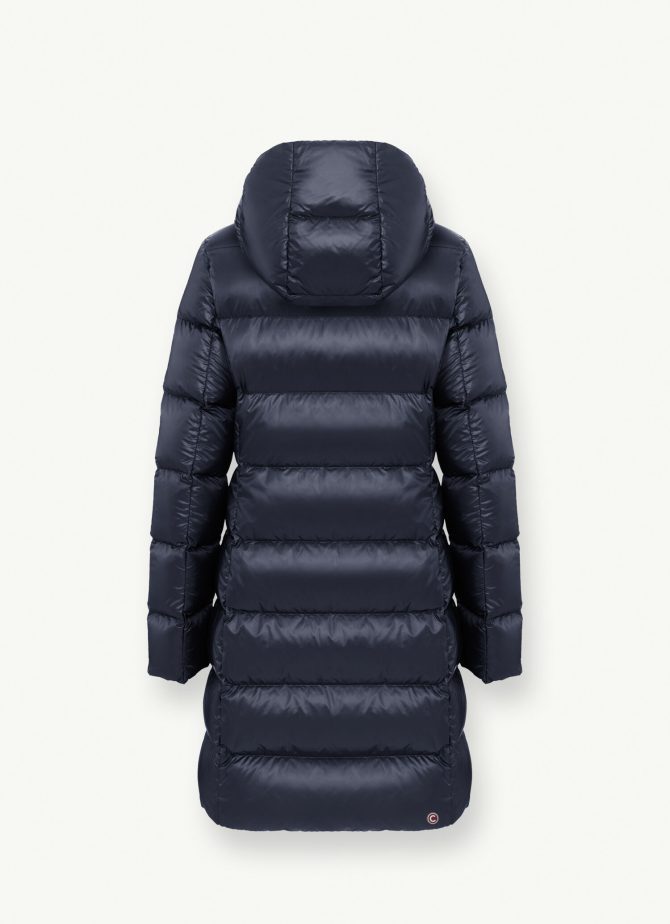 Long iridescent down jacket with fixed hood - Image 5