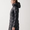 Long iridescent down jacket with fixed hood - Image 2