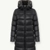 Long iridescent down jacket with fixed hood - Image 4