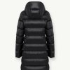 Long iridescent down jacket with fixed hood - Image 5