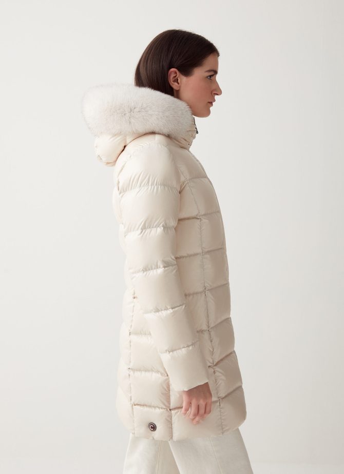 Long iridescent jacket with fixed hood - Image 3