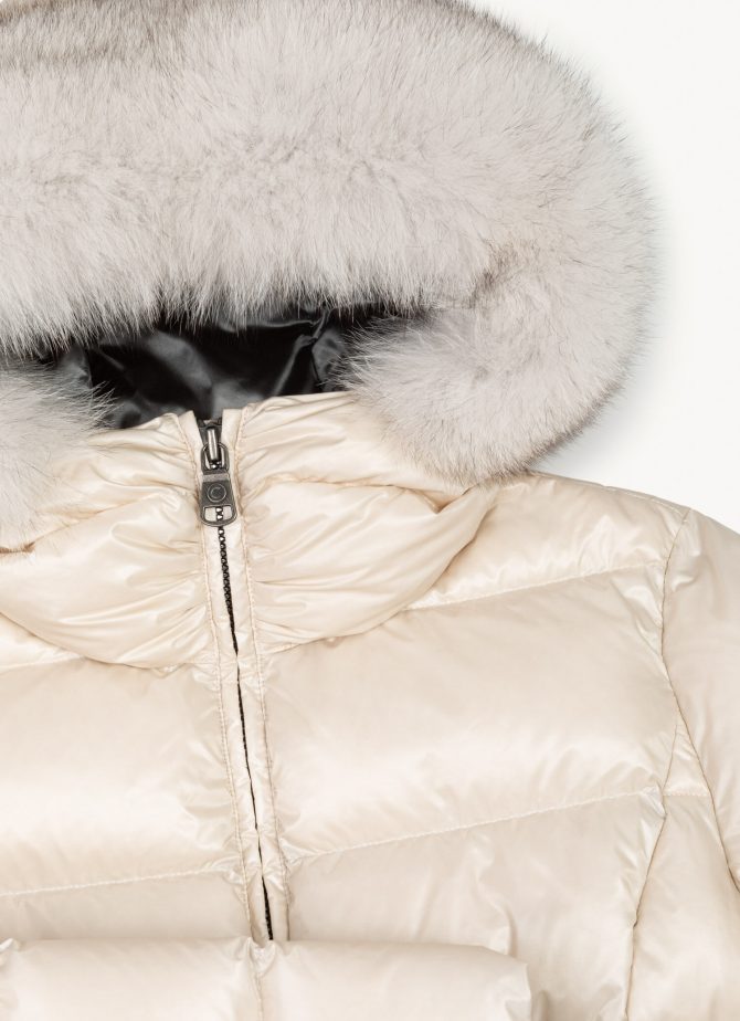 Long iridescent jacket with fixed hood - Image 6