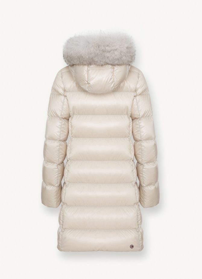 Long iridescent jacket with fixed hood - Image 5