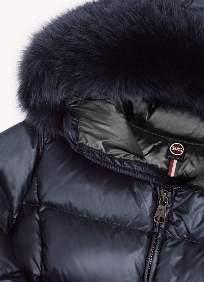 Long iridescent jacket with fixed hood - Image 6