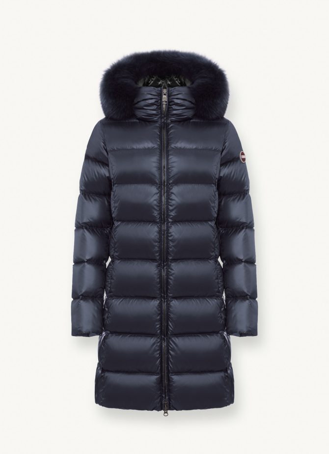 Long iridescent jacket with fixed hood - Image 4