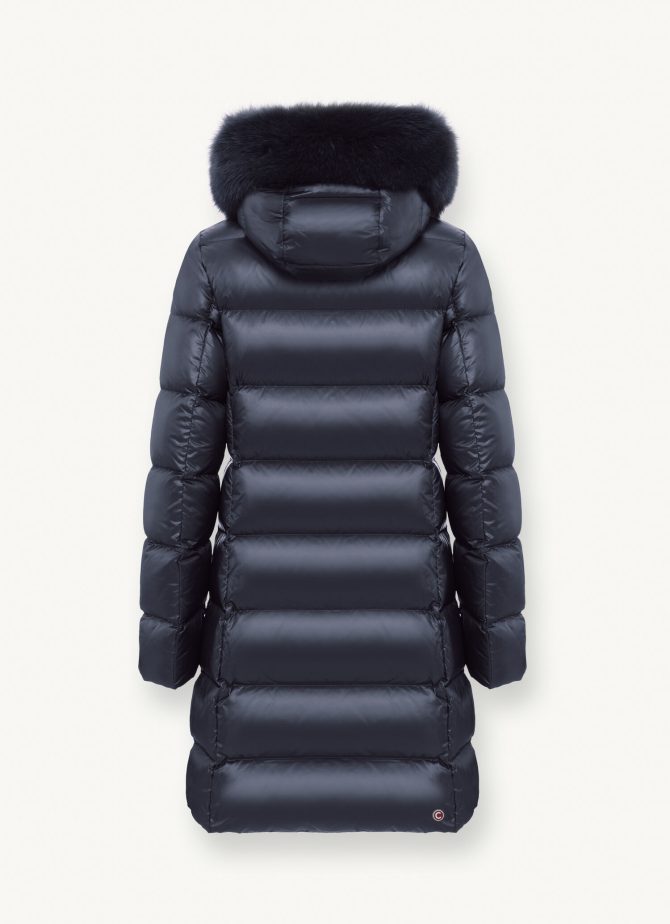 Long iridescent jacket with fixed hood - Image 5