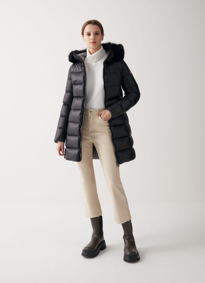 Long iridescent jacket with fixed hood - Image 2