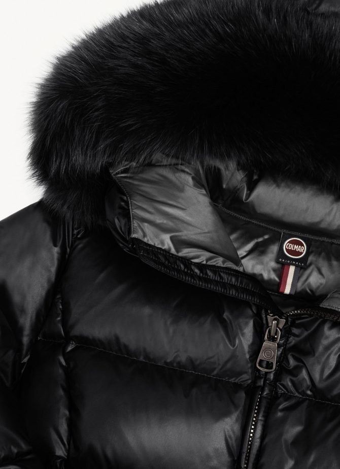 Long iridescent jacket with fixed hood - Image 6