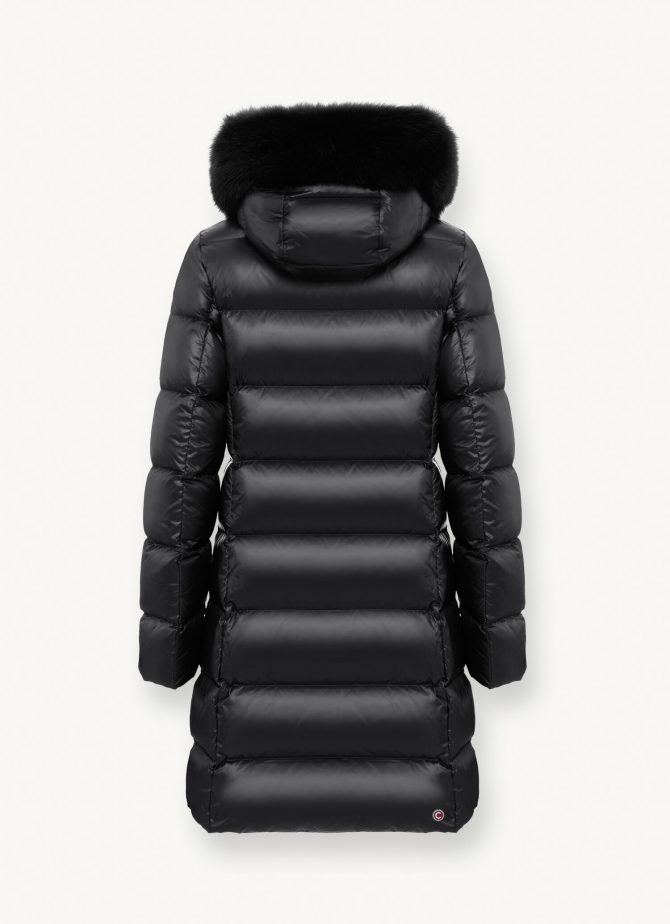 Long iridescent jacket with fixed hood - Image 5