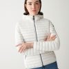 Autumn down jacket with fixed hood