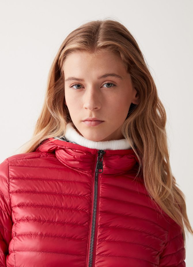 Autumn down jacket with fixed hood - Image 3