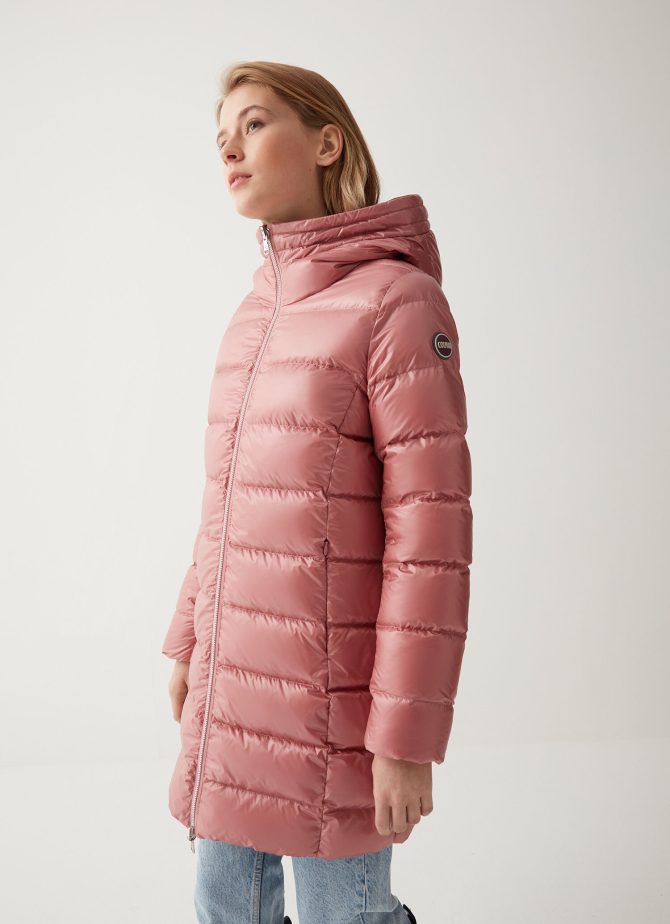 Reversible quilted down jacket with hood - Image 2