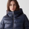 Reversible quilted down jacket with hood - Image 3