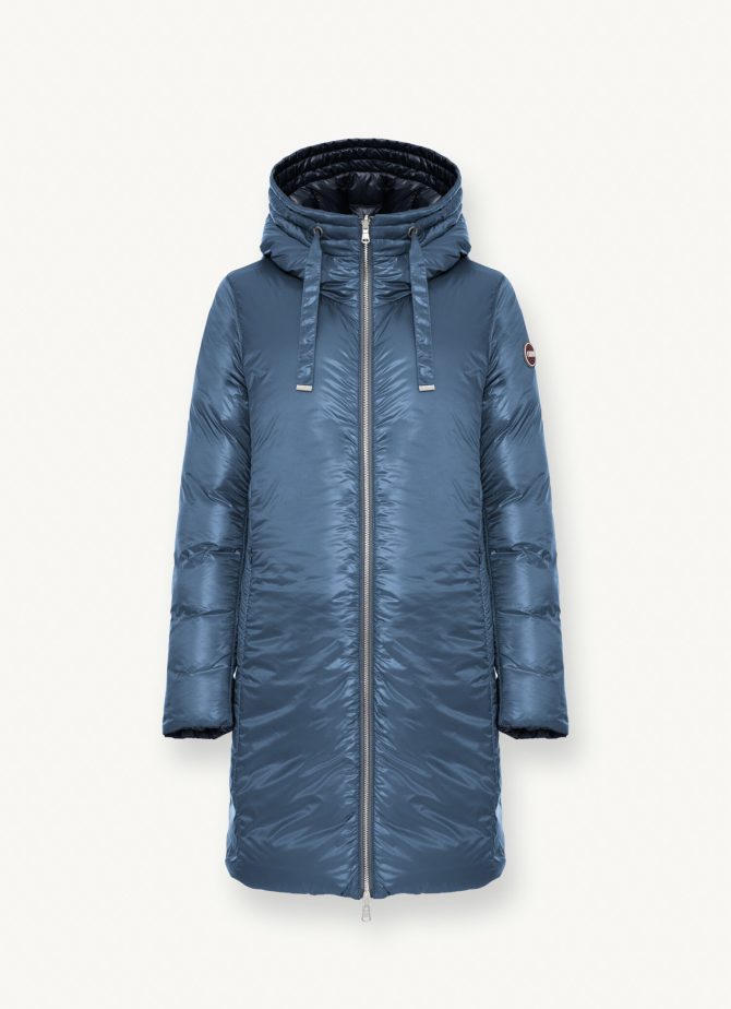 Reversible quilted down jacket with hood - Image 6
