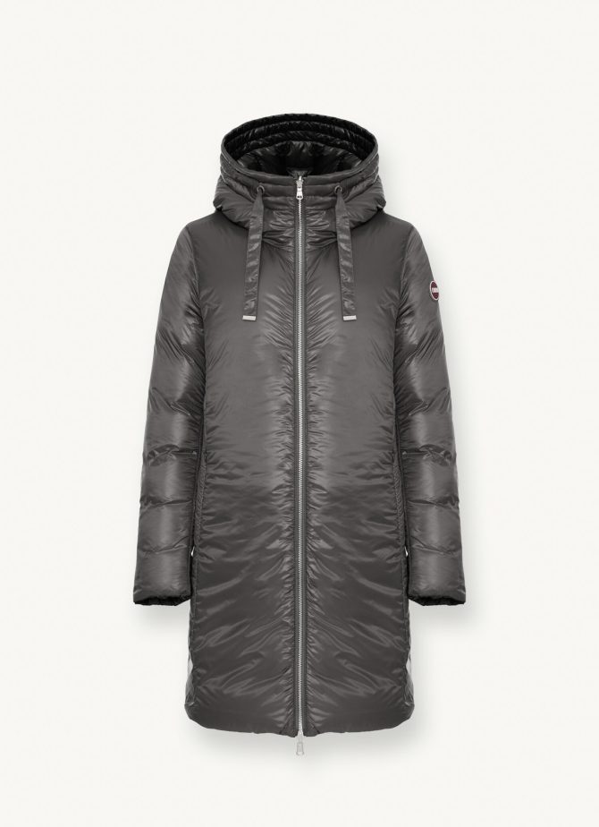 Reversible quilted down jacket with hood - Image 6