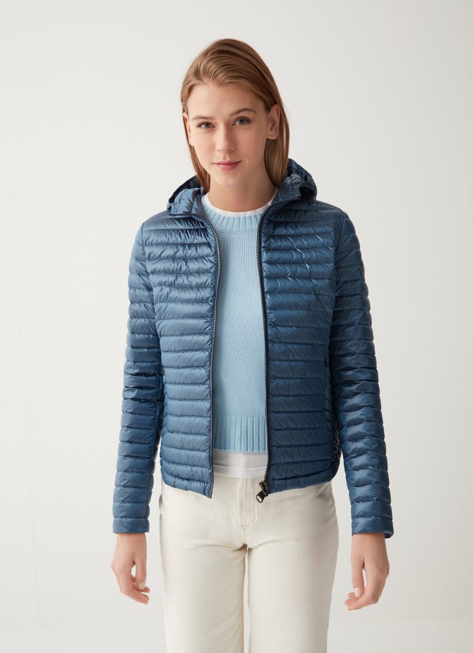 Autumn down jacket with shaped hem - Image 3