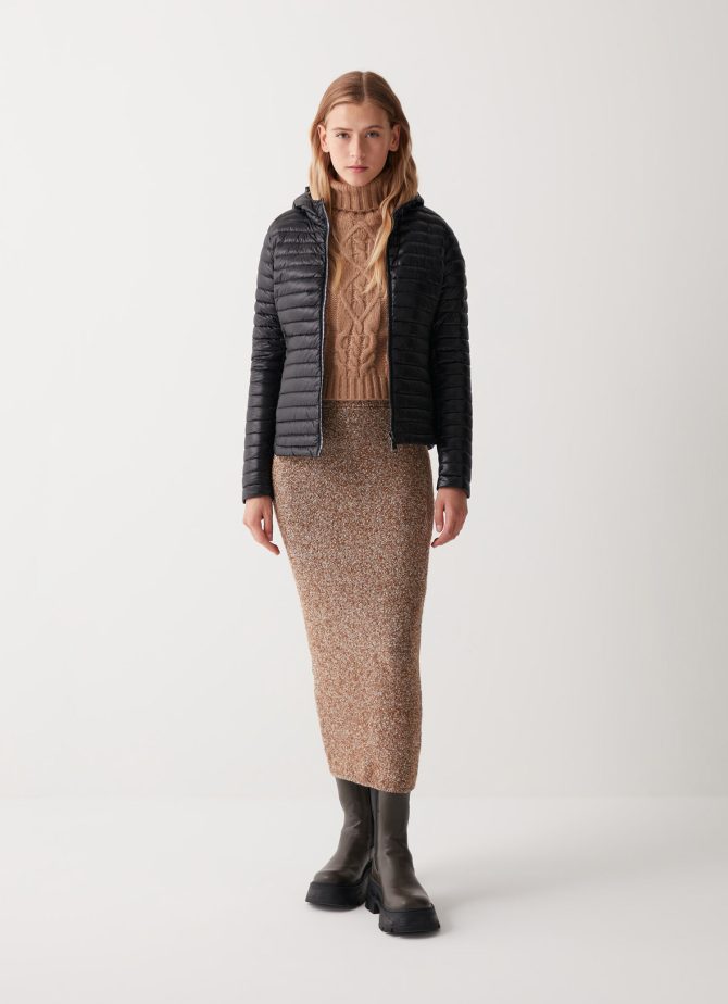Autumn down jacket with shaped hem - Image 3