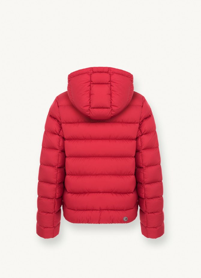Down jacket with fixed hood in matt fabric - Image 5
