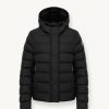 Down jacket with fixed hood in matt fabric - Image 4