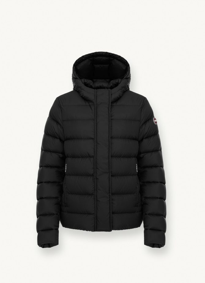 Down jacket with fixed hood in matt fabric - Image 4