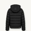 Down jacket with fixed hood in matt fabric - Image 5
